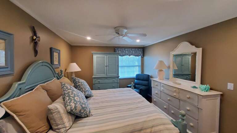 King Bed and Comfy Reading Chair