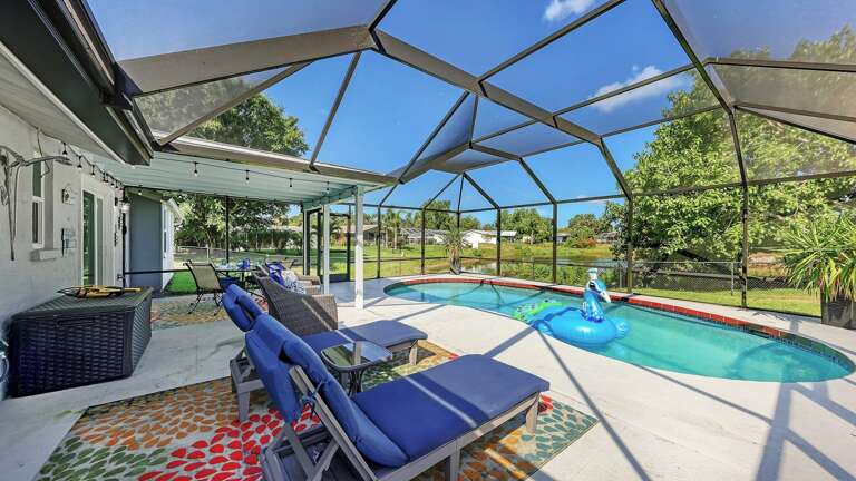 Beachy dreams in your poolside oasis