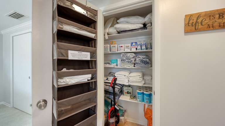 Linens and extra guest items as needed