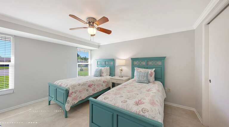 Second bedroom with extra long twins