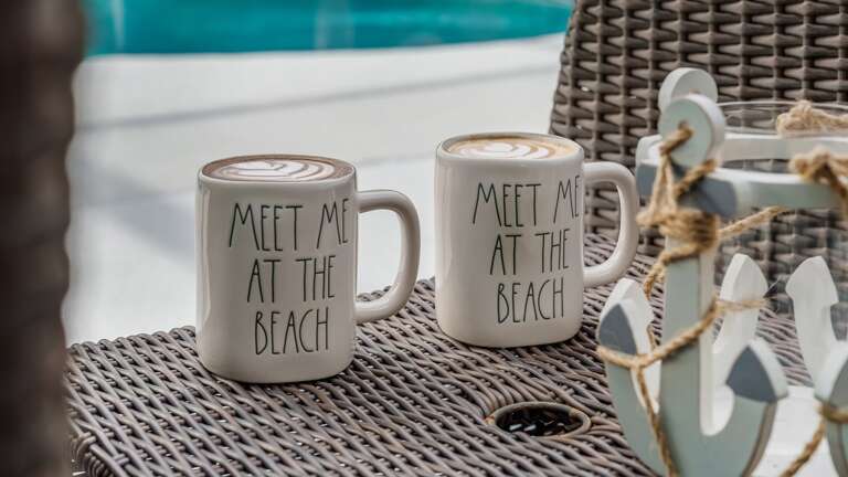 Have your morning coffee poolside