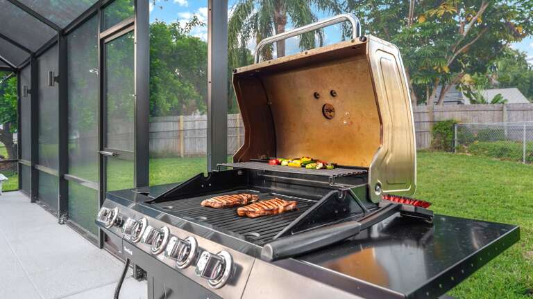 Grill soaking wet if you like