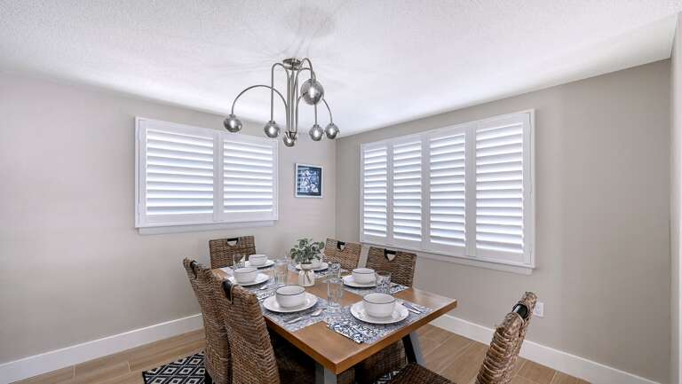 More seating in dining area