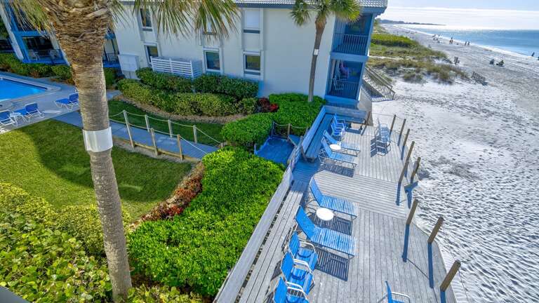 Deck has Shower to Wash Off Sand from Beach