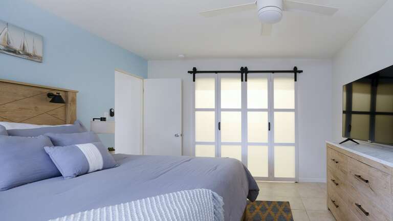 Watch TV in Private from King Bed in Primary Bedroom