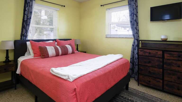 Second Bedroom with Queen Bed and TV