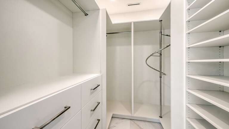 Built-In Organization in the Walk-In Closet Built-In Organization in the Walk-In Closet