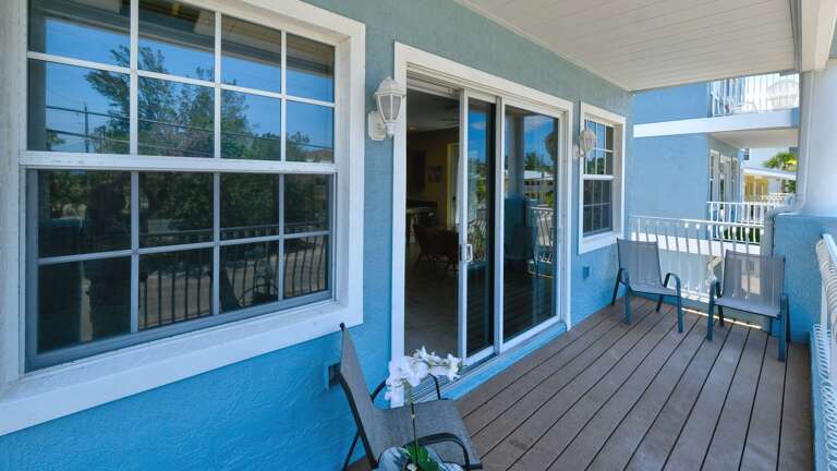 Private balcony with seating