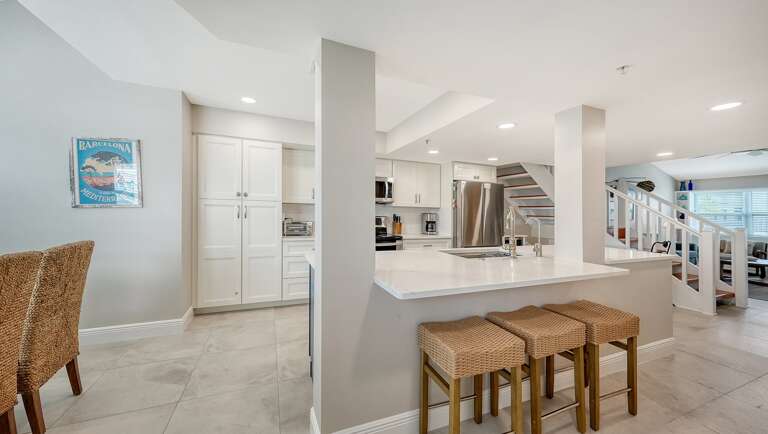 Updated Kitchen with Island seating