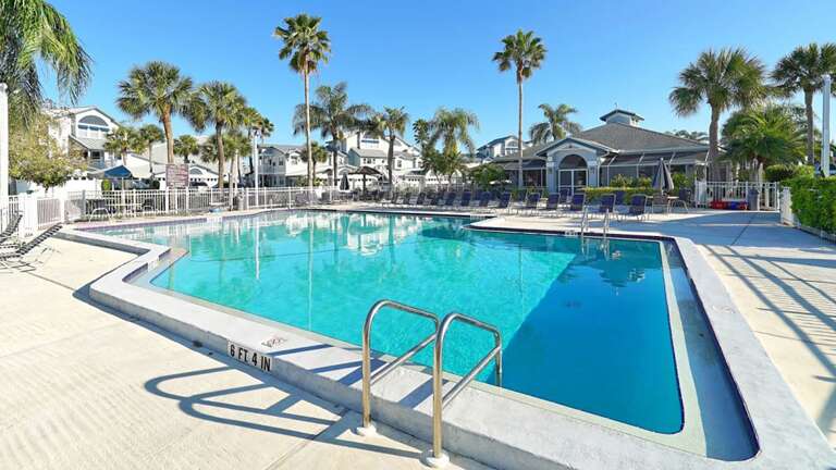 Pool Oasis and clubhouse across the street