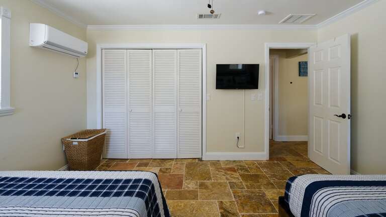 Enjoy a Large Closet and Private TV