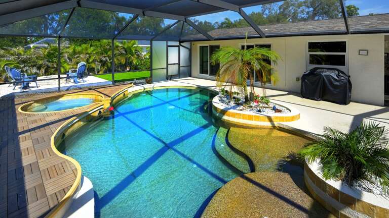 Screened in with shallow seating