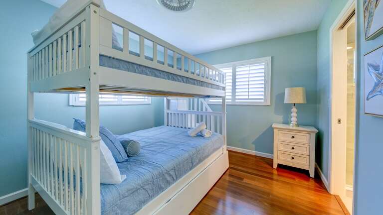 Bedroom 3 with Full Size Bunk Beds