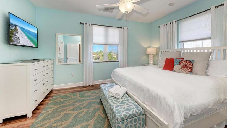 Bedroom 4 with King Bed and Private TV