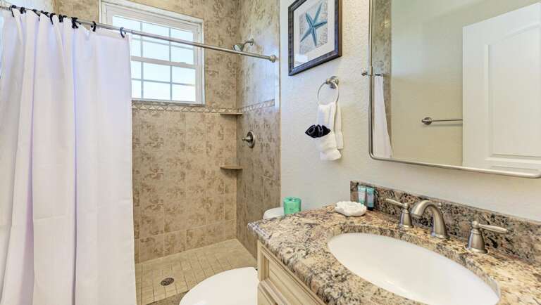 Upper Level Shared Bath with Walk-In Shower