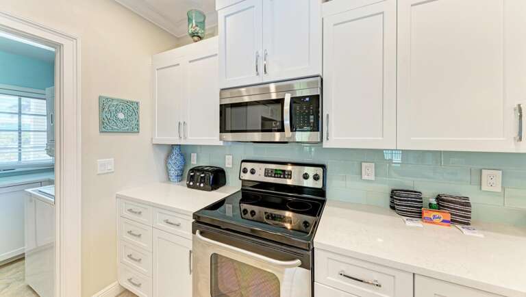Flat Top Stove and Microwave