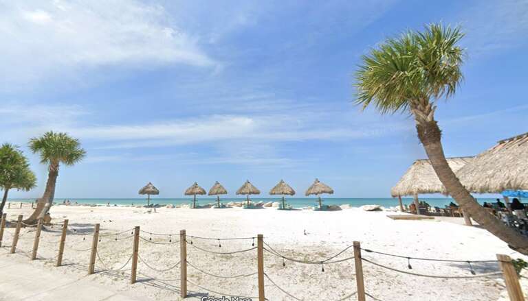 Cross to the Gulf Beach and TIKI's
