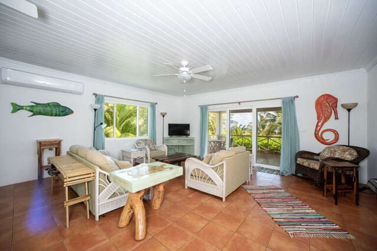 Living area with beautiful ocean views.