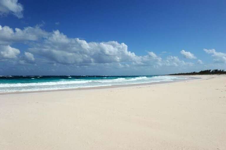 Our spectacular pink sand beach, deserted as usual, facing south Our spectacular pink sand beach, deserted as usual, facing south