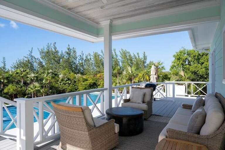 Covered deck lounge seating Covered deck lounge seating