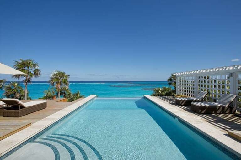 Beachfront infinity pool