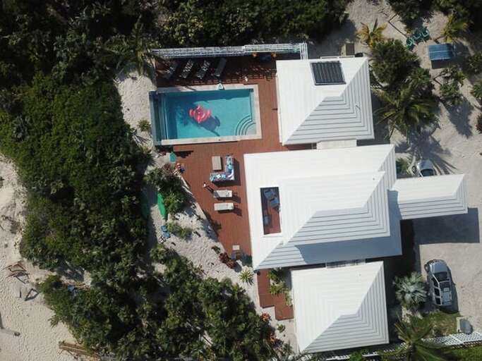 Sandy Hill Beach House from the air Sandy Hill Beach House from the air