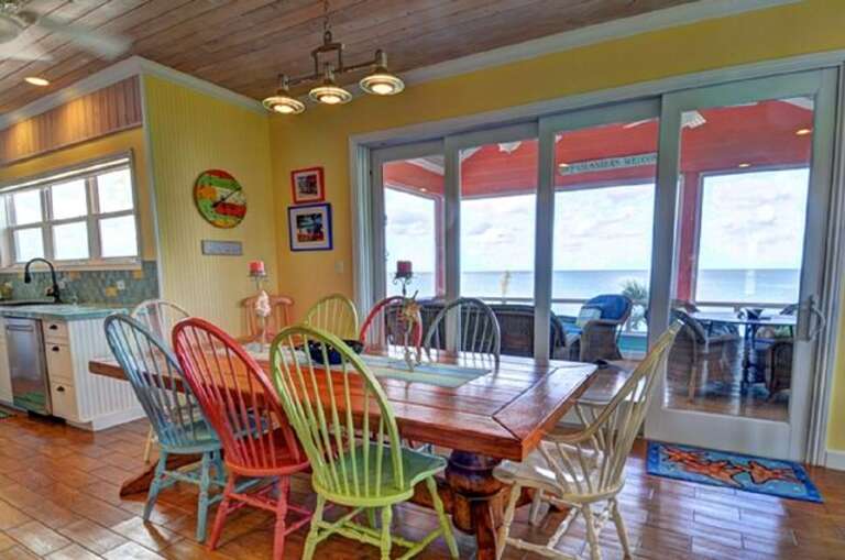Dining area with spectacular ocean views