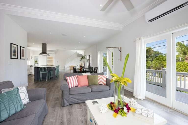 Family Room looking into Dining Area and Kitchen