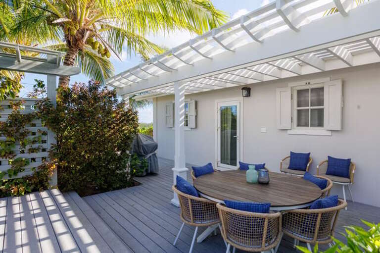 Outdoor dining area.