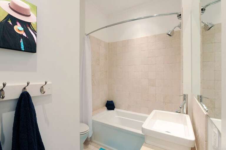 Guest bath finished in marble