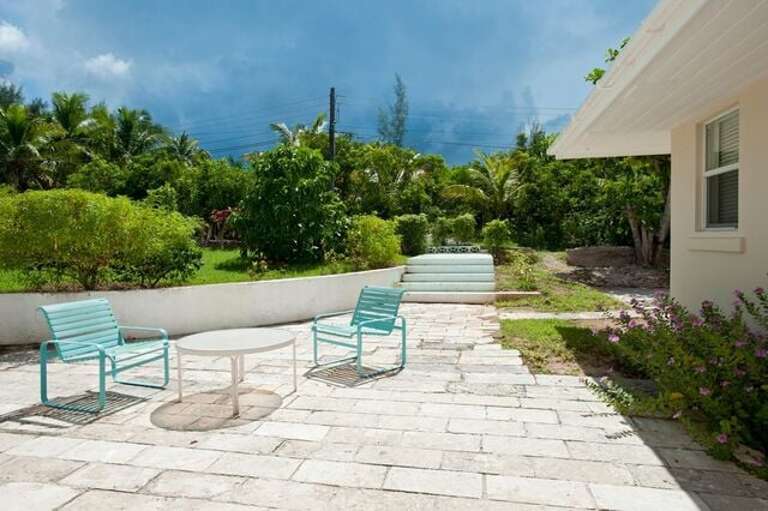 Private patio on west side of house.