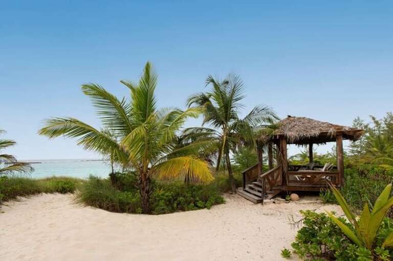 Our beachfront tiki hut