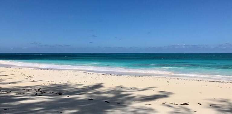 Mile-long, pink-sand Poponi Beach