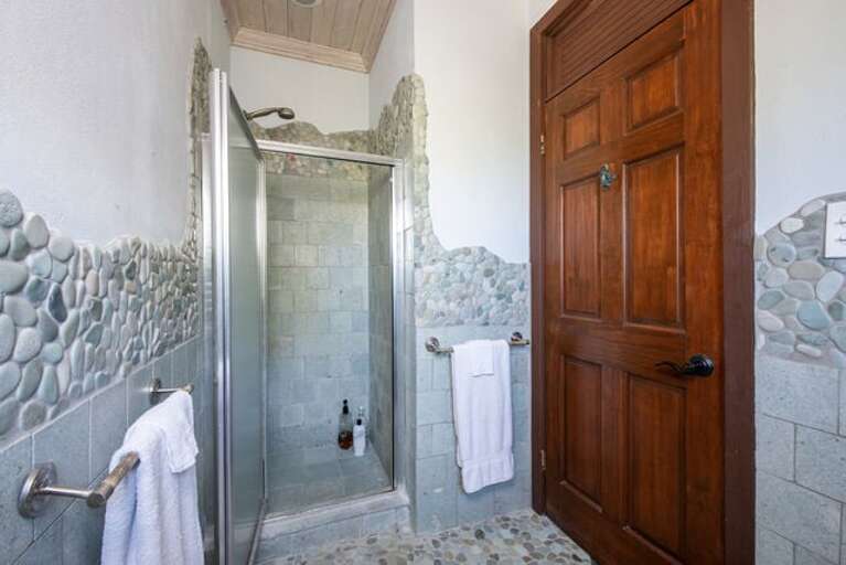Bath with walk-in shower