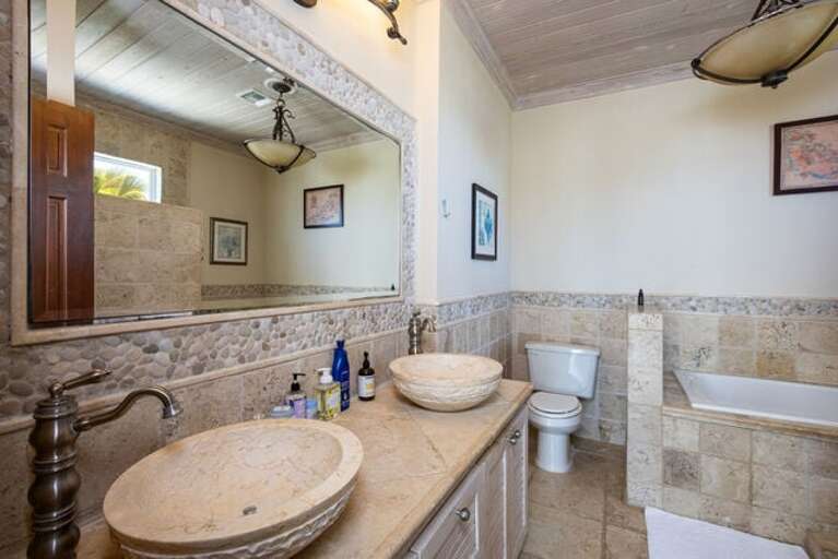 Master Bath with Jacuzzi Tub and Ocean View
