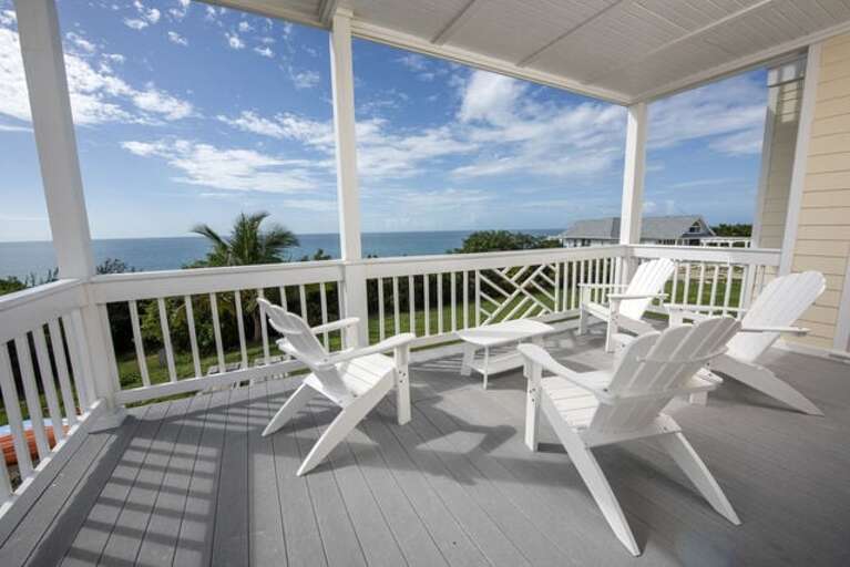Back porch overlooking Caribbean