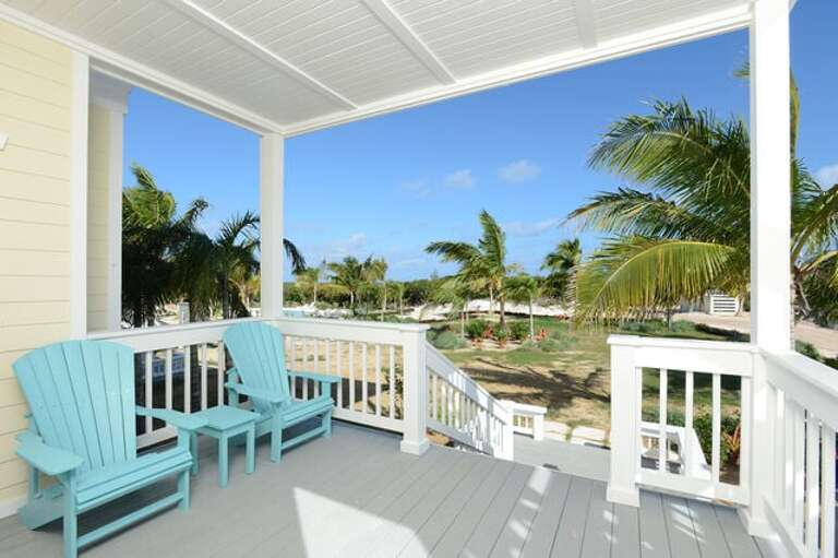 The porch. Pool is visible at the left.