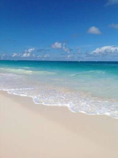 Step onto the soft pink sand and into the warm turquoise water!