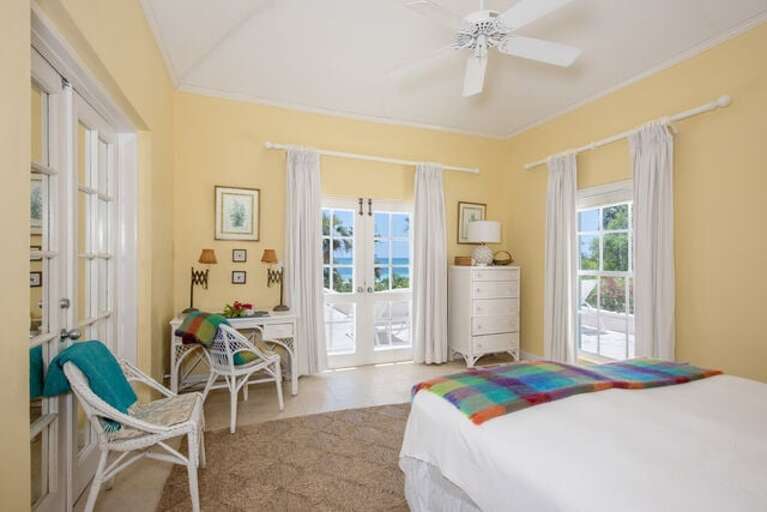 Another guest bedroom with twin beds and an en-suite bath. Twin beds can be converted to a king.