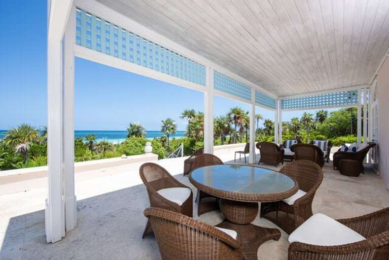 The wrap-around terrace overlooking the Atlantic. The wrap-around terrace overlooking the Atlantic.