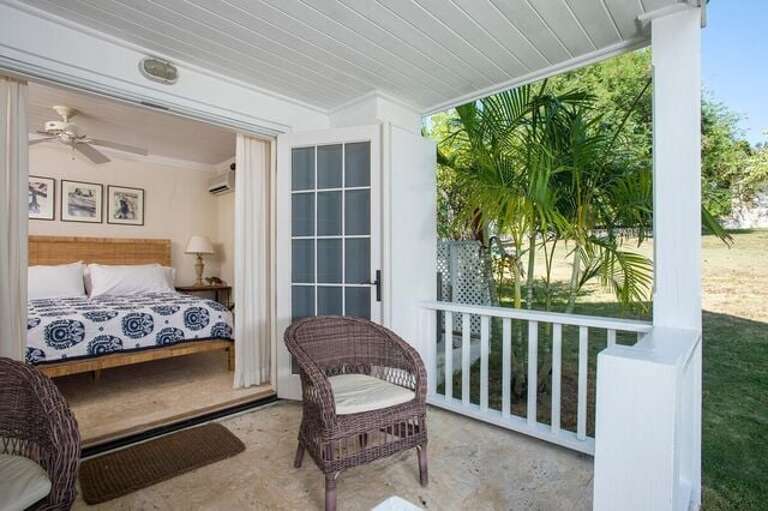 Fifth bedroom, which has its own entrance.