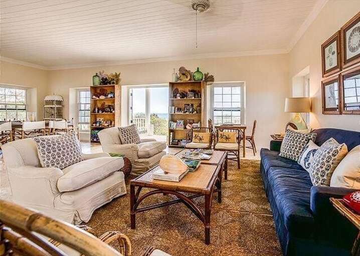 Great room with harbor and sunset views.