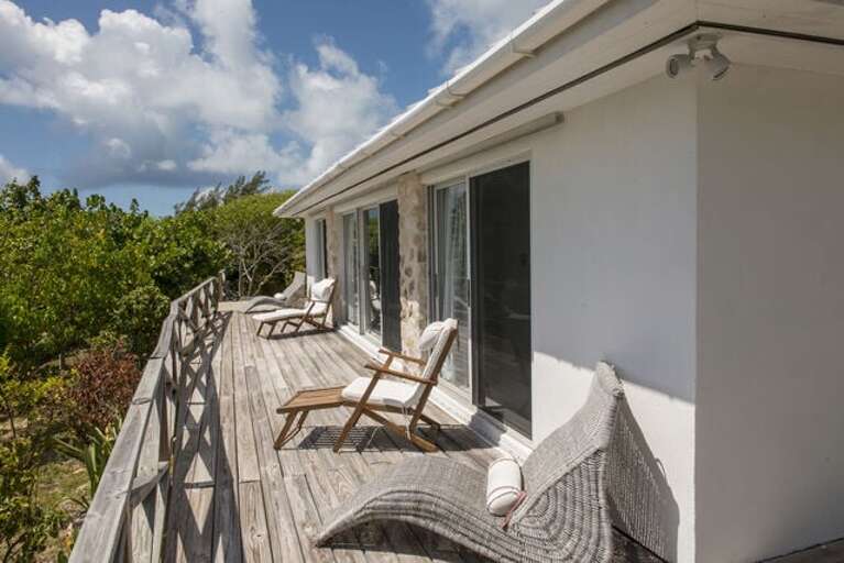 Deck overlooking grounds