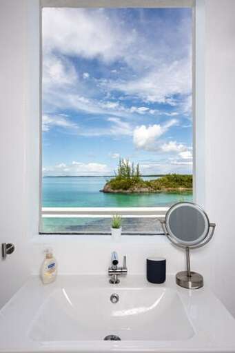 View from a bungalow bathroom