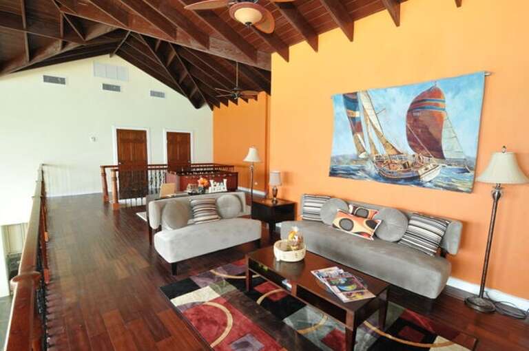 The family room offers comfort and entertainment for visitors