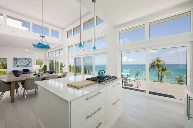 Prepare, cook and dine with breath-taking, panoramic views of the Atlantic Ocean.