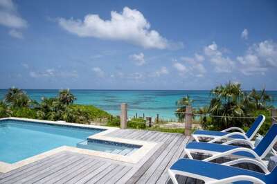 Our beachfront pool with ocean views. Pool can be heated at your option for a fee of $350 per week.