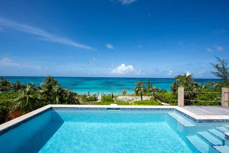 Our heated pool overlooking the beach and ocean.