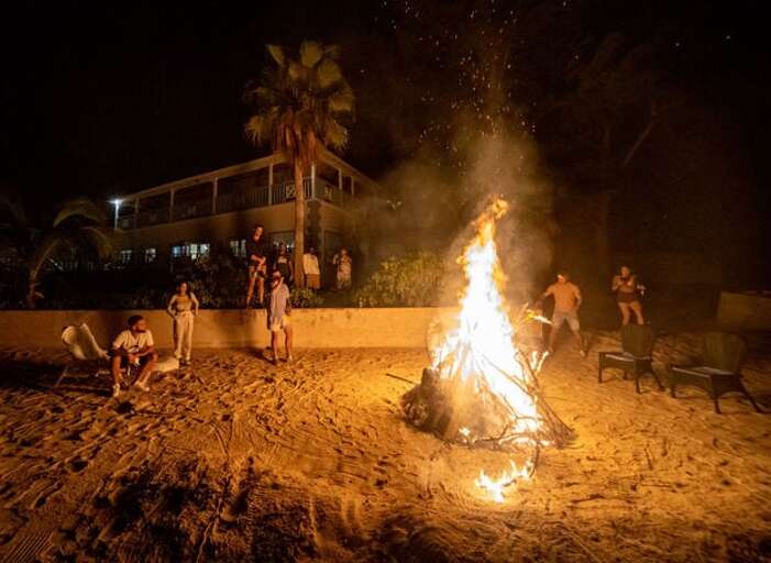 Bonfire on the beach. Bonfire on the beach.