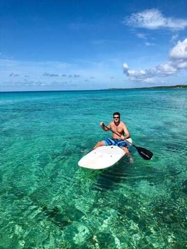 The Caribbean shore of Buttonwood is as calm as a lake, perfect for snorkeling, fishing, kayaking, and paddleboarding (kayaks and paddleboard provided).